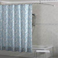 Factory price custom printed polyester shower curtain for rod